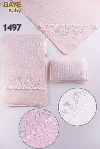 Kinder Baby Gaye Bebe Baby Girl Embroidered 3-Piece Bottom Opening Set 1497