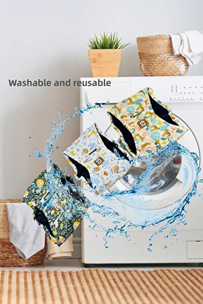 salya store Patterned Men's Dog Pee Diapers - Men's Dog Panties 3-Piece Advantageous Package Waterproof and Washable