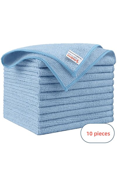 Mulpex Lavetă de curățare din microfibră 10 bucăți - 40x40 cm, 375 GSM, textu...