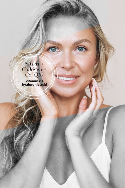 Bioxcin Beauty Booster - 60 Tablets Collagen Nicotinamide, Coq10, Glutathione, Astaxanthin and Resveratrol Hya Acid