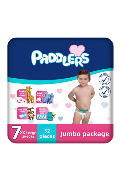 Paddlers Baby Diaper Size 7 Xx-Large 32 Pieces (20-30 kg) Jumbo Package