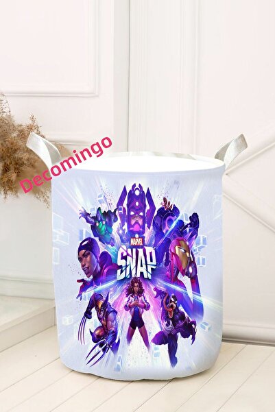 dekomingo سلة ألعاب الأطفال منقوشة من مارفل سناپ