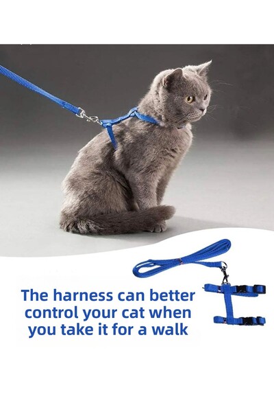 Generic Brand Cat Collar Adjustable Waist and Chest Strap Color According to Stock Availability