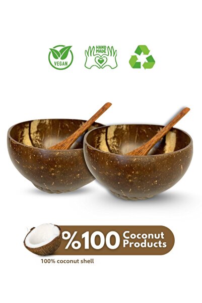 Coconut Products 2-Piece Coconut Bowl, Spoon and Bowl Pad - Bowl Bowl - Coconut Bowl