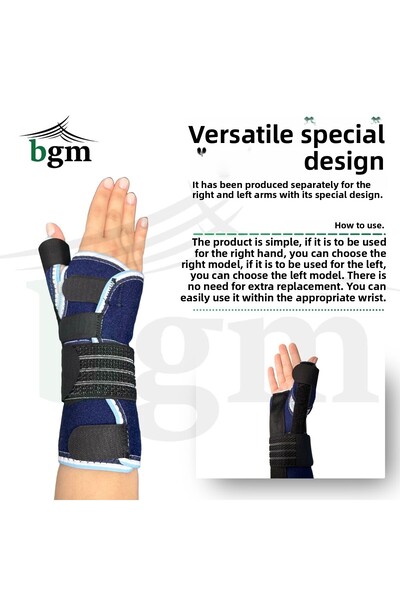 bgm دعامة إبهام زرقاء تدعم دعامة معصم اليد، دعامة تثبيت زرقاء عالية الجودة