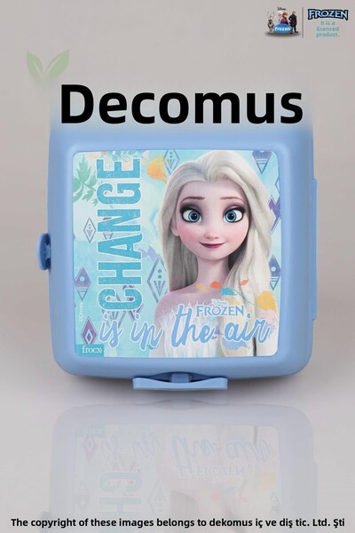 ELSA صندوق غداء مكون من طابقين من DEKOMUS مع موسم جديد COOL GIRL مرخص من FROZEN / صندوق غداء "DEKOMUS C
