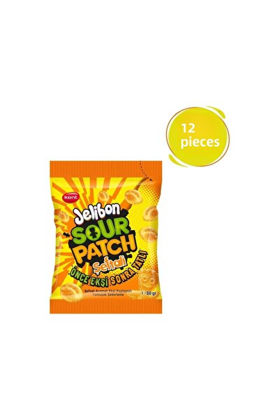 Jelibon حلوى سوور باتش الناعمة بنكهة الخوخ 80 جرام - 12 قطعة