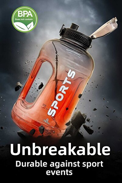 Sweet Ela Sports Water Bottle Water Bottle Bpa Free 2.2L Water Bottle Gym Fla...