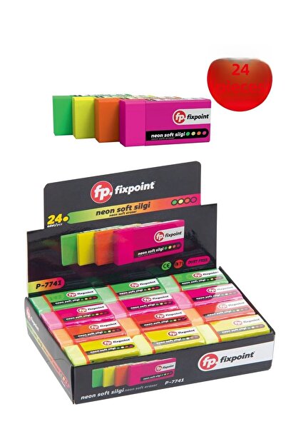 FixPoint Gumă de șters Neon (1 pachet) 24 buc P-7765