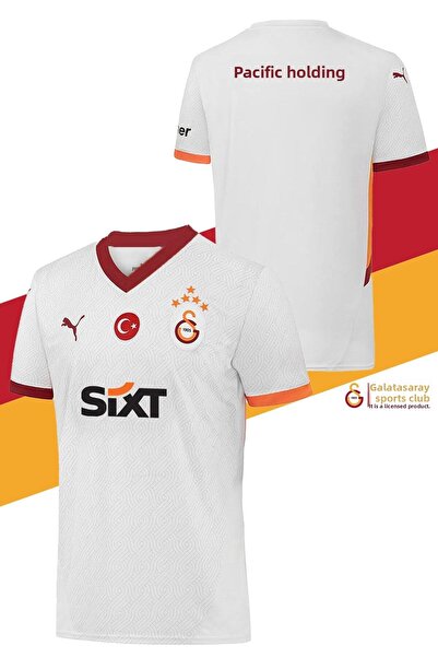 Galatasaray Original Licensed 2024/25 5 Star White Away Fan Jersey