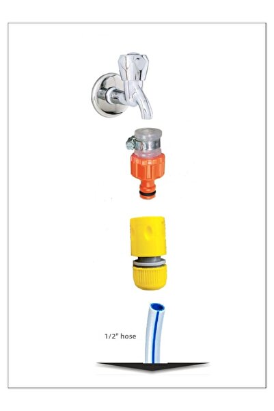 bym yapı Αυτόματη σύνδεση βρύσης WC με σφιγκτήρα + Αυτόματη συσκευή σύνδεσης