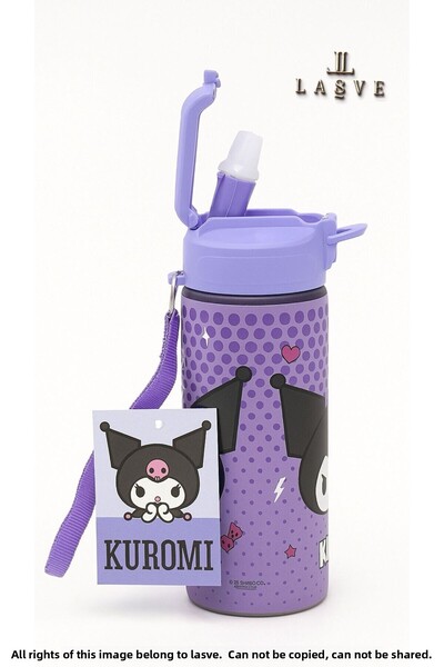 kuromi New Season Stainless Steel Bottle with Straw 600ml