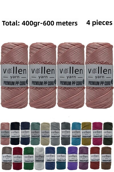 vollen yarn 600m Ață de macrame din poliester, Ață Supla, Ață pentru pungi, A...