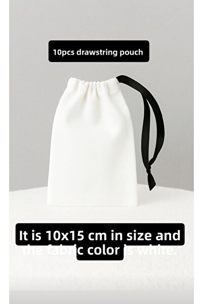 ALASEREN Tight Raw Cloth Natural 10×15 cm 10 Pieces Cloth Bag - Wedding Engag...