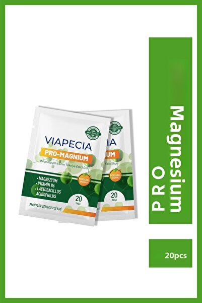 Viapecia برو-مغنيسيوم كرامب مرض الساق الحادة، اضطراب النوم، التركيز، 20 كيسًا
