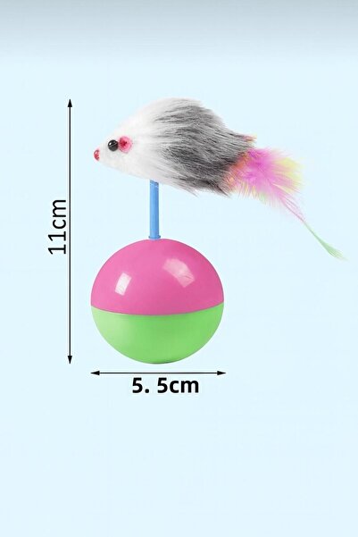 Pati Cool Cat Play Ball | Hacı Yatmaz with Feather Mouse | Interactive Cat Toy