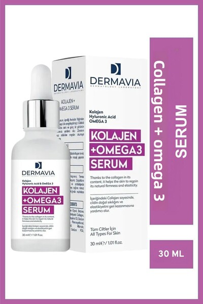 Dermavia Collagen & Omega3 Anti-Wrinkle Serum 30 ml Nourishes Young Look Skin