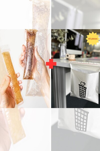 PALPAK أكياس قمامة للاستعمال مرة واحدة 40 قطعة (5.5 × 22 سم) – 5 أكياس قمامة ...