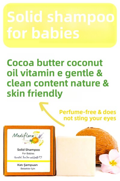 Mediflora Solid Shampoo for Babies – Natural, Tear-Free Formula