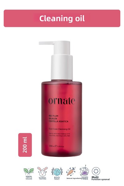 ORNATE زيت منقي ومزيل للمكياج للوجه والجسم لجميع أنواع البشرة 200 مل