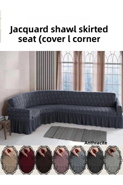 upmall jacquard Șal model L husă de canapea de colț, husă de scaun elastică, ...