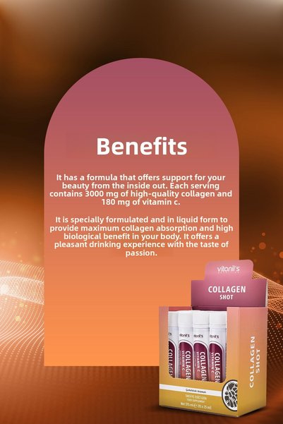 Vitanil's Nutrition Collagen Shot Passion Fruit Flavored 15x25 ml