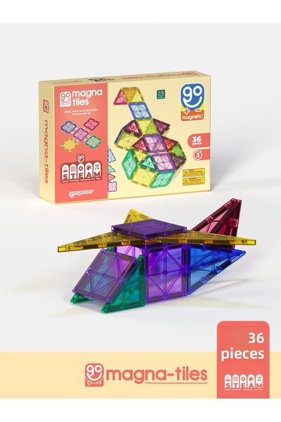 Go Toys Go Magna-Tiles 36 Piece Magnetic Building Blocks Original - Magnetic Educational Toy - Shopist