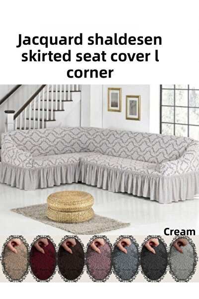 upmall jacquard Șal model L husă de canapea de colț, husă de scaun elastică, ...