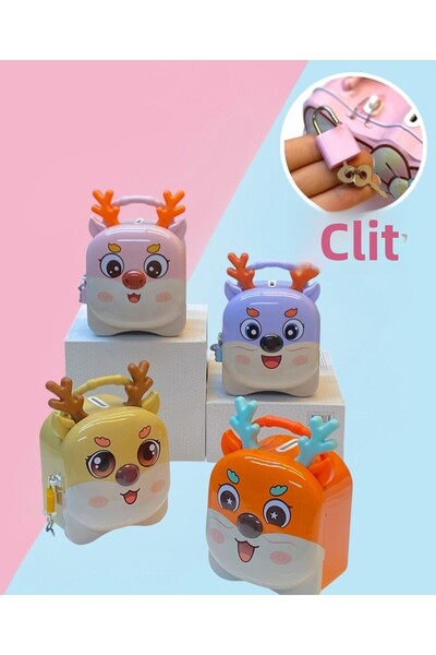 Wolawood Special Character Metal Locked Piggy Bank Money Box Sweet Cute Mini ...