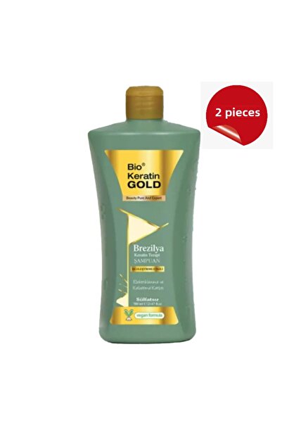Bio Keratin Gold Brazil & Keratin Therapy Straightening Effective Sulfate-Free Shampoo 700 ml 2 Pcs