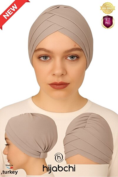 hijabchi Εξωτερικό καπό με τρεις ρίγες - Εξωτερικό καπό με τρεις ρίγες - Ανοιχτό βιζόν