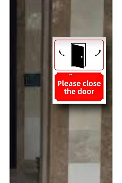 ünalgrup يرجى إغلاق الباب، لافتة إغلاق الباب للشقق والمناطق، 25 × 35 فوركس 5 مم