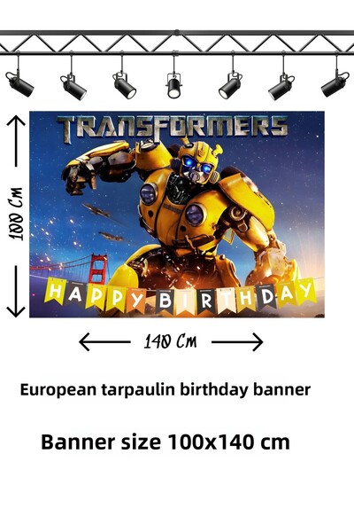snowparty Πανό γενεθλίων με θέμα τους Τρανσφόρμερς Μπάμπλμι