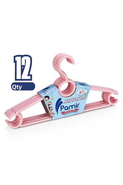 Pamir Plastik 12 قطعة من شماعات ملابس الأطفال والرضع