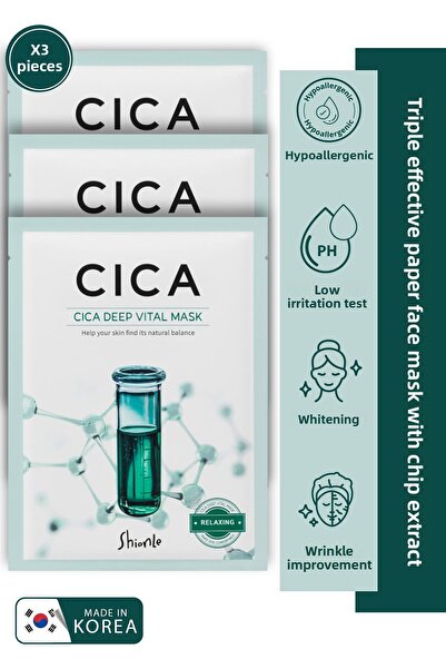 Shionle قناع الوجه الورقي الكوري العميق من سيكا مع العشبي والشاي الأخضر، يوفر...