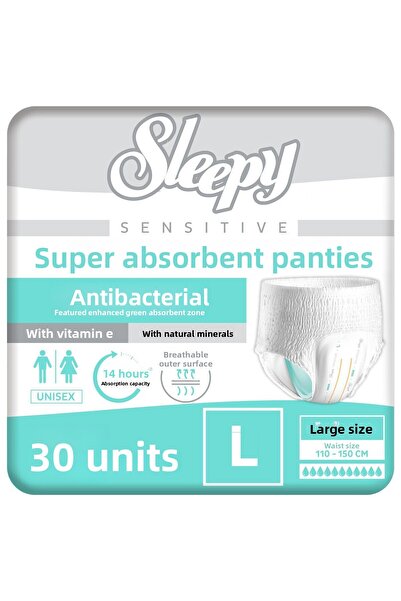 Sleepy سراويل داخلية ماصة مضادة للبكتيريا حساسة الملمس كبيرة الحجم 30 قطعة