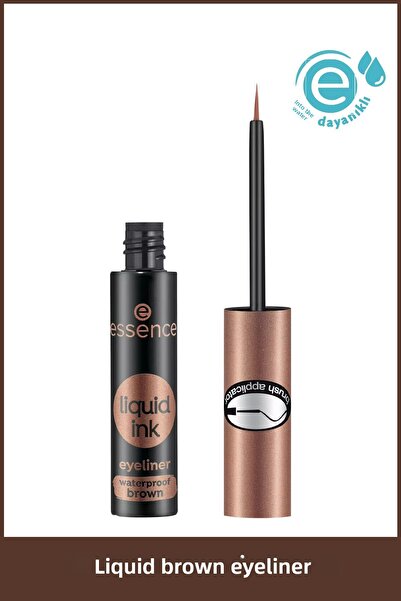 Essence Liquid Ink Waterproof Brown Eyeliner Waterproof Eyeliner No:02