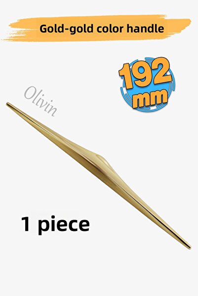 Badem10 Mâner metalic de culoare aurie aurie 192 mm - 19,2 cm Sertar de mobilier Dulap de bucătărie Mânere dulap Mâner