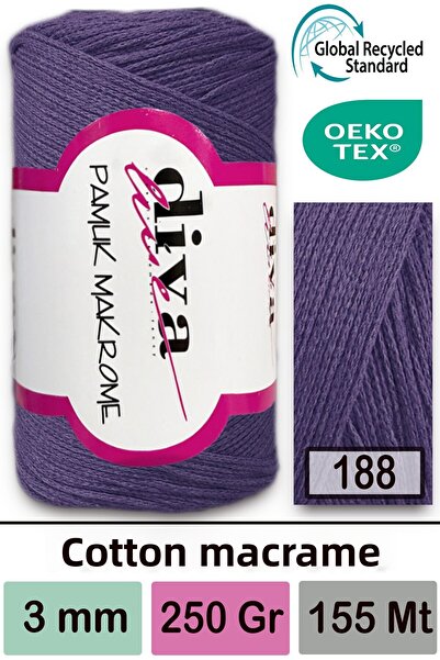 Diva İplik Diva Bumbac Macrame 188 Violet