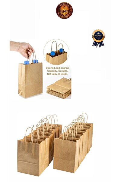 figanlar ambalaj Kraft de primă clasă MARE DIMENSIUNE 18x8x24cm Kraft cu mâne...