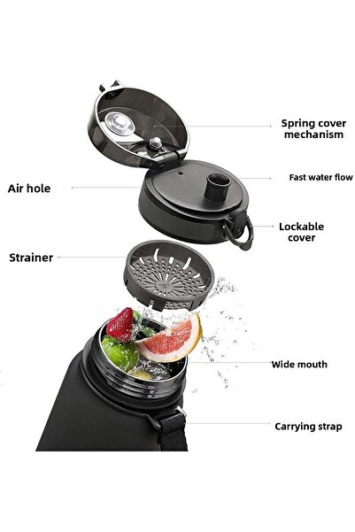 tüftürük Uzspace Tritan Water Bottle 500 ml Vgn3026 Mint-Pink