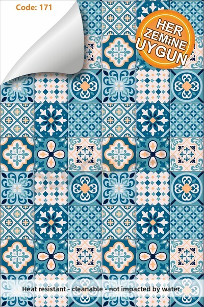 DECOMALL مقاوم للماء 100 × 100 سم أرضية المطبخ والحمام بلاط رخامي لاصق (مغلف)...