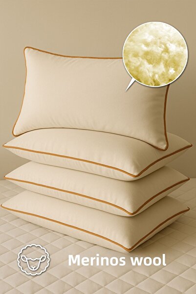 BEYAZLALE 4 perne din lână 100% naturală |   Set de 2 perne din lână merinos ...