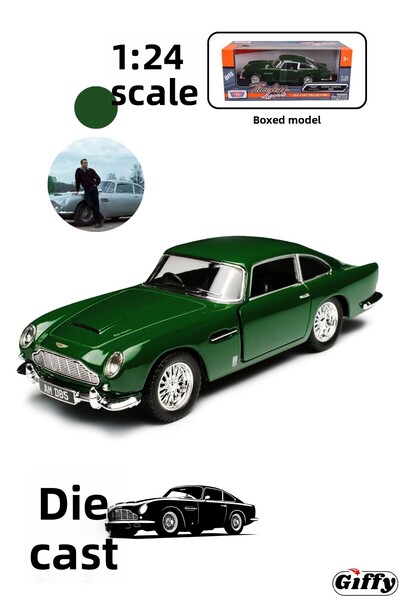 giffy Toy Diecast Metal Aston Martin Db5 James Bond Model Car Boxed Collectible Figure 1:24 Scale
