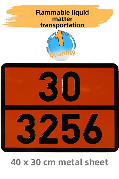 Badem10 صفائح معدنية 40×30 سم (1 قطعة) 30-3256 قابلة للاشتعال 60 °   تحذير من المواد الخطرة للسوائل المتوهجة