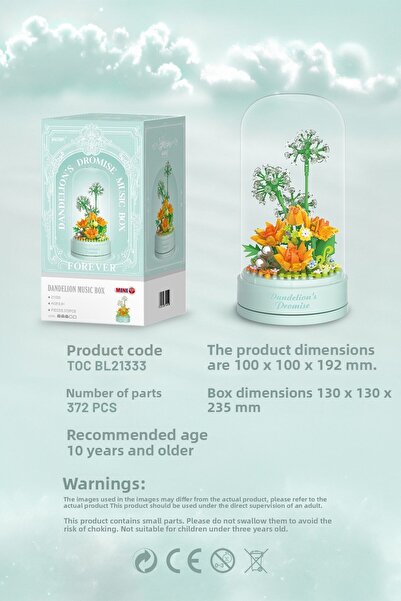 balody Dandelion’S Promise Music Box Building Block Set – 372 Pieces