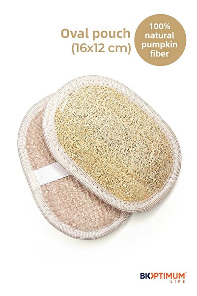 Bioptimum Life كيس بيضاوي الشكل من ألياف اليقطين الطبيعية (16x12 سم)