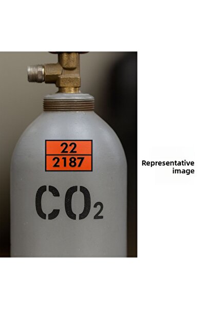 Badem10 Metal 40X30Cm Sheet (1 Pair) 22-2187 Hazardous Material Warning Carbon Dioxide Gas Transportation Storage
