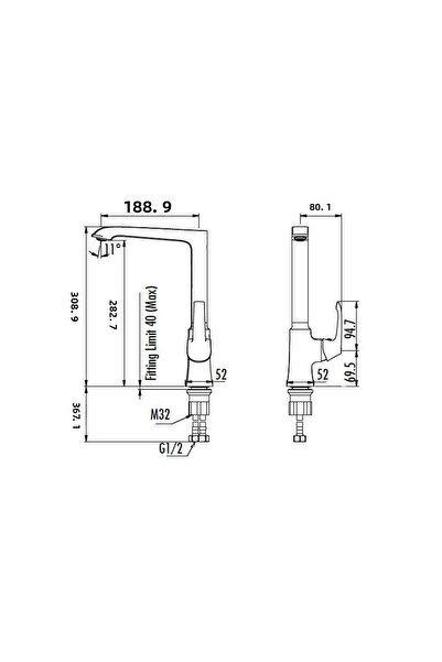 Creavit Avant-Garde Luxury Kitchen Sink Fixture Faucet Ag8500 Original Product