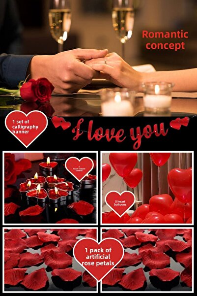 SkyPop Romantic I Love You Set, Marriage Proposal, Anniversary, Birthday, Lover, Special Day.